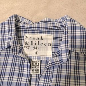 Frank & Eileen plaid button down blouse